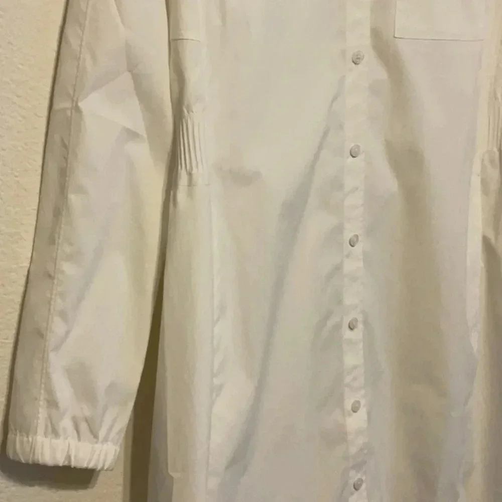ATHLETA Cinched Waist Long Sleeve Performance Poplin Jacket / MIDI Shirt Dress - Picture 3 of 12
